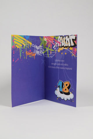 biglietto auguri diciottesimo pop art interno