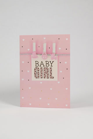 biglietto baby girl benvenuta fronte