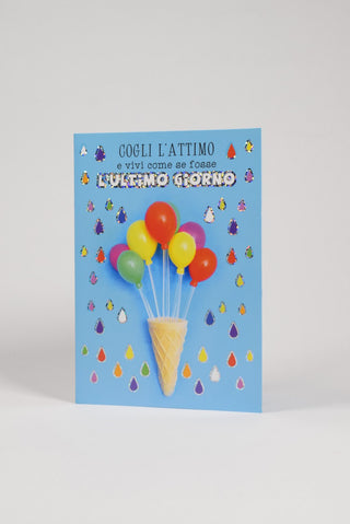 biglietto di auguri motivazionale palloncini