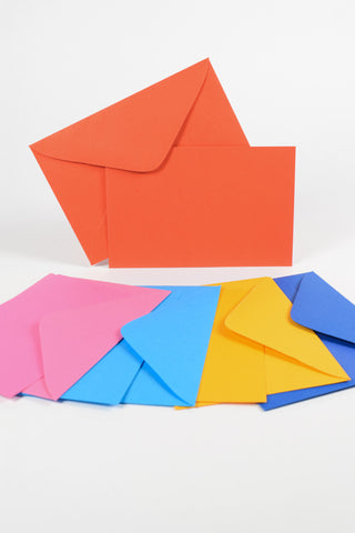 Biglietti Colorati 9x14 con Buste - Set 100pz Assortiti