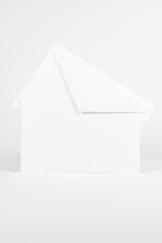 Biglietti Bianchi Eleganti 7,5x11 con Buste - Set 100pz