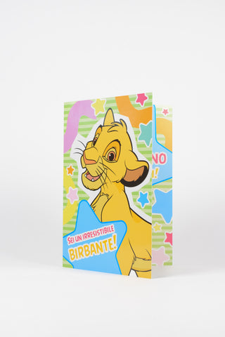 biglietto auguri disney il re leone Simba