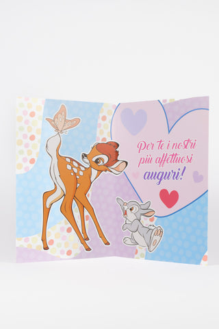 biglietto auguri disney Bambi e Tamburino