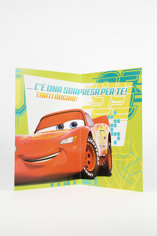 biglietto auguri disney cars saetta macqueen