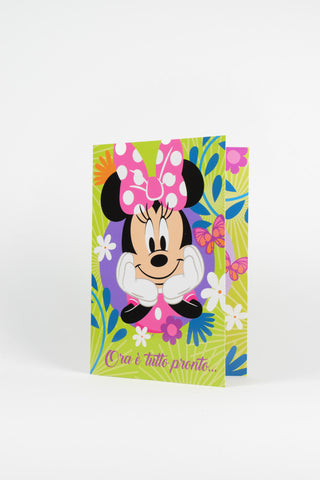 biglietto di auguri minnie farfalla fronte