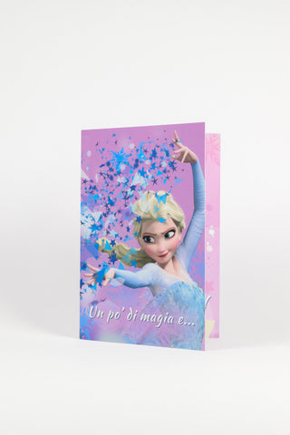 biglietto auguri disney frozen con elsa