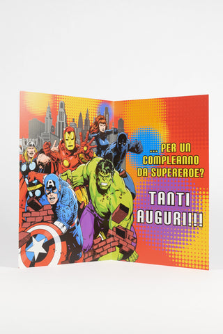biglietto auguri marvel avengers