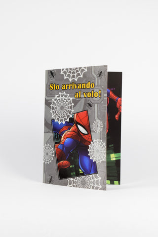 Biglietti Auguri Spider-Man Marvel - Premium con Busta 16x11cm - Set 4 pz
