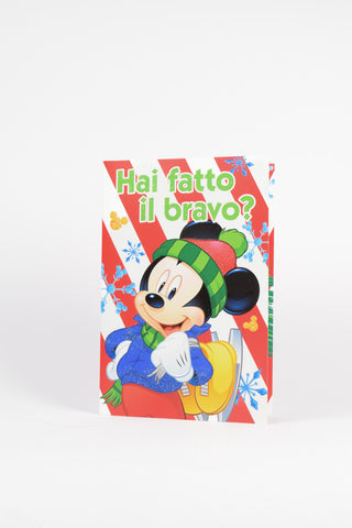 Biglietti Natale Disney Mickey Frozen Principesse Cars - Premium con Busta 16x11cm - Set 4 pz