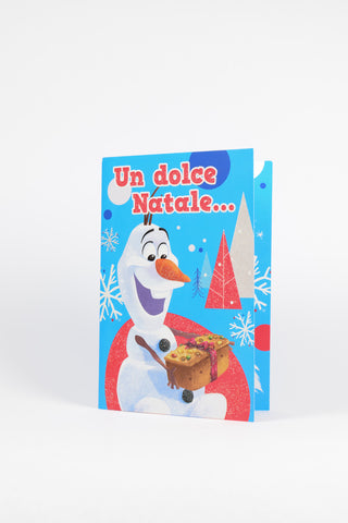 Biglietti Natale Disney Mickey Frozen Principesse Cars - Premium con Busta 16x11cm - Set 4 pz