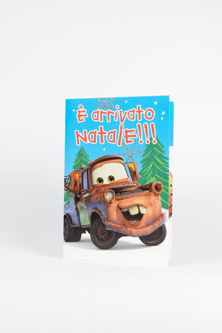 Biglietti Natale Disney Mickey Frozen Principesse Cars - Premium con Busta 16x11cm - Set 4 pz