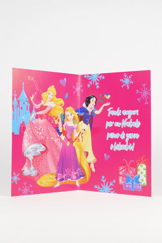 Biglietti Natale Disney Mickey Frozen Principesse Cars - Premium con Busta 16x11cm - Set 4 pz