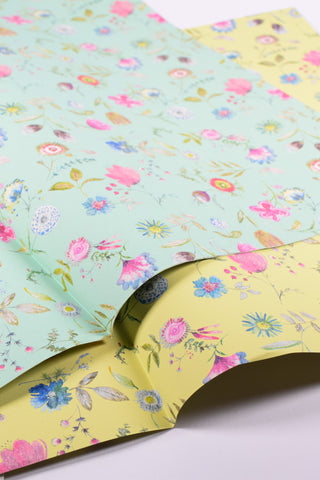 Carta Regalo Fiori Acquerello 70x100 - Set 6 Fogli Eco