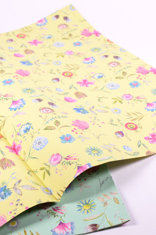 Carta Regalo Fiori Acquerello 70x100 - Set 6 Fogli Eco