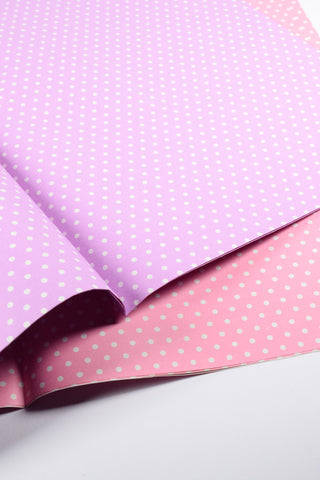 Fogli Carta Regalo Pois Righe Colorata cm 70x100 - 100 % riciclata - Set 12 Fogli