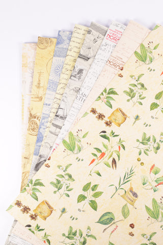 Carta Regalo Vintage Retrò 70x100 - Set 8 Fogli Viaggio