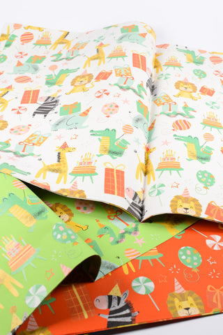 Carta Regalo Bambini 70x100 - Set 8 Fogli Fantasia Eco