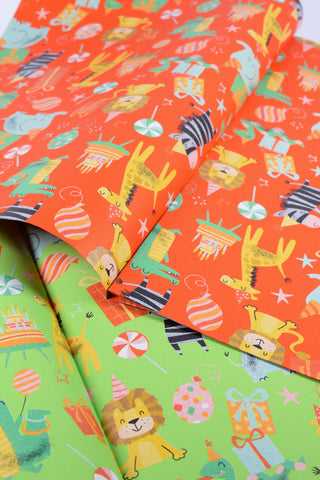 Carta Regalo Bambini 70x100 - Set 8 Fogli Fantasia Eco