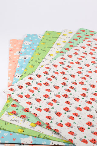 Carta Regalo Kawaii Animali 70x100 - Set 6 Fogli Eco