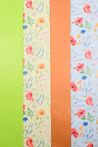 Carta regalo fiori di campo stile acquerello - Set 4 fogli