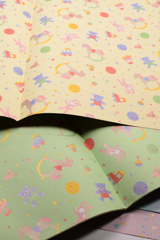 Carta regalo neonato baby shower colori pastello - Set 4 fogli