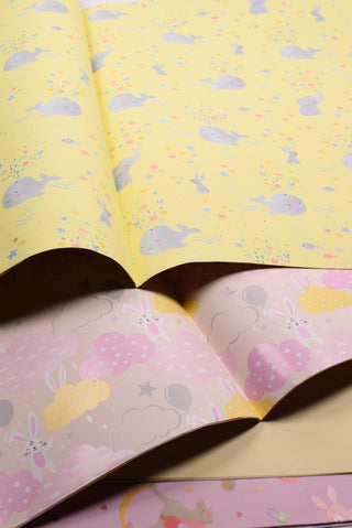 Carta regalo neonata rosa baby shower bimba - Set 4 fogli