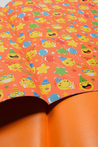 Carta regalo bambini: dinosauri, animali, emoji e tinta - Set 4 fogli
