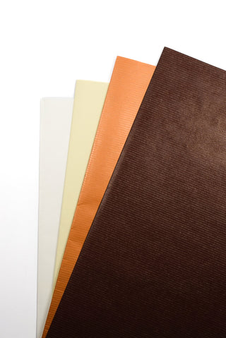 Carta regalo EcoColor Kraft tinta unita colori caldi - Set 4 fogli