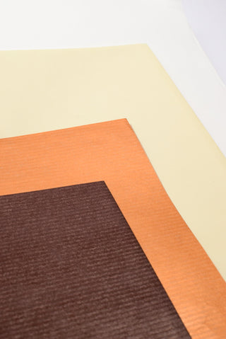 Carta regalo EcoColor Kraft tinta unita colori caldi - Set 4 fogli