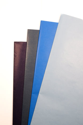 Carta regalo EcoColor Kraft Dark colori scuri eleganti - Set 4 fogli