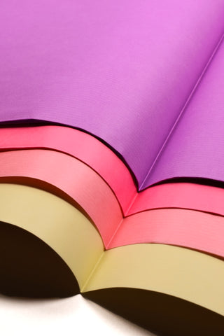 Carta regalo EcoColor Kraft Light rosa lilla e crema - Set 4 fogli
