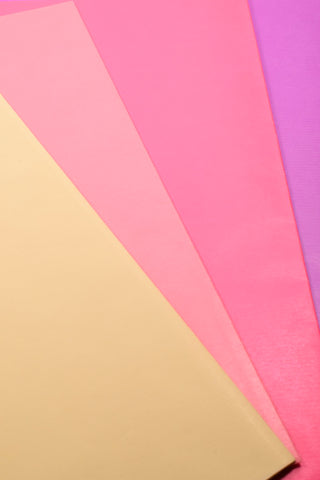 Carta regalo EcoColor Kraft Light rosa lilla e crema - Set 4 fogli