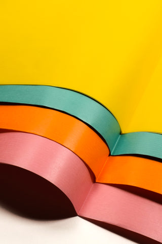Carta regalo EcoColor Kraft Light colori pop vivaci - Set 4 fogli