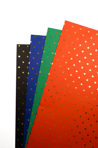 Carta regalo Hot Metal pois colori stampa lucida - Set 4 fogli