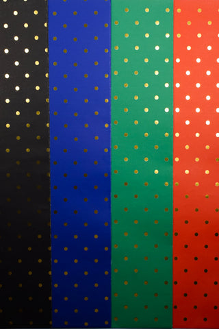 Carta regalo Hot Metal pois colori stampa lucida - Set 4 fogli