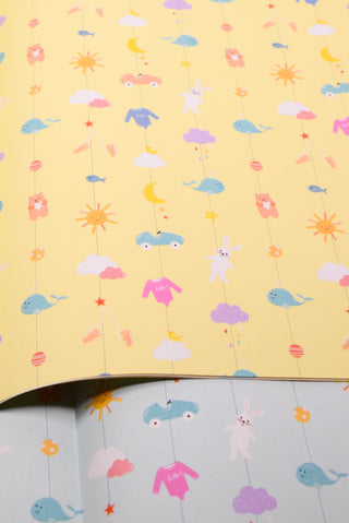 carta regalo bimbi gialle e azzurra