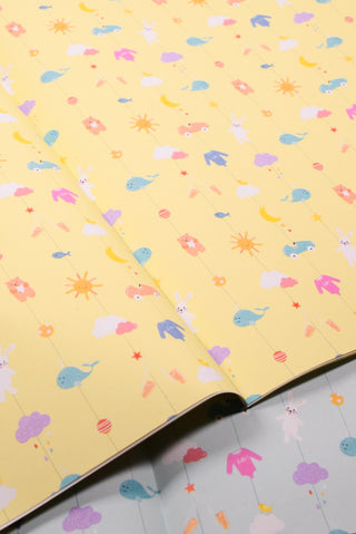 carta regalo bimbi gialla e azzurra