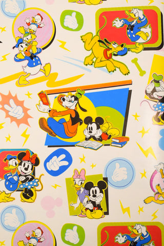 carta regalo disney mickey bianca, pluto, paperina, minnie e donald duck