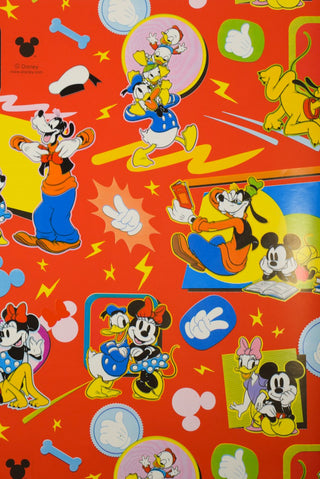 carta regalo disney rossa mickey e pluto