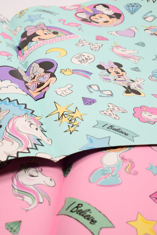 carta regalo disney minnie azzurra e argento