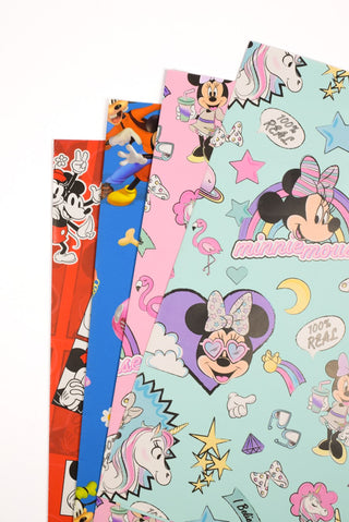 set carta regalo disney minnie e mickey, rossa blu rosa e azzurra