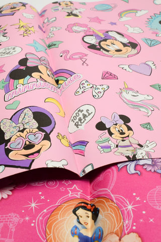 set carta regalo minney e principesse disney fucsia