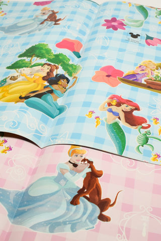 set carta regalo disney principesse azzurra e rosa quadrati