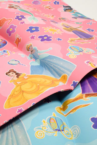 set carta regalo principesse disny, rosa e azzurra