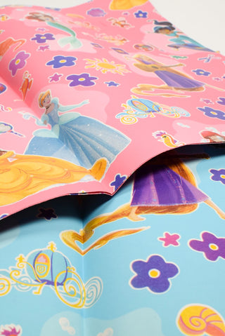 carta regalo principesse diseny, rosa e azzurra