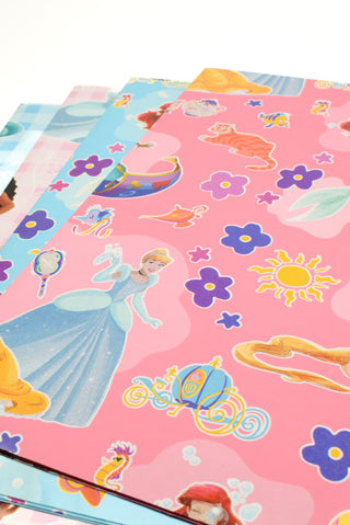 set carta regalo disney principesse rosa e azzurra