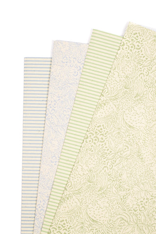 Carta regalo ecologica carta erba verde e azzurro naturale