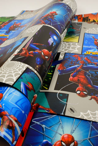 carta regalo spider-man argento e rossa