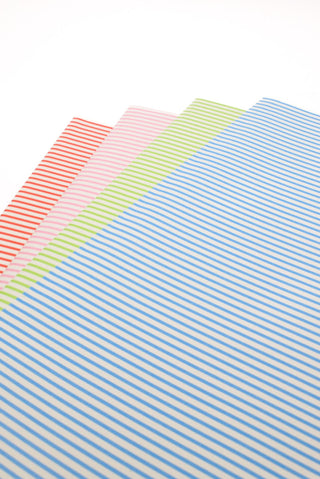 carta regalo righe blu, verde, rosa e rosse