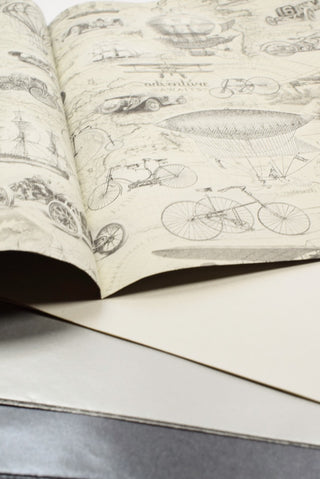 carta perlage nera, argento , beige e vintage